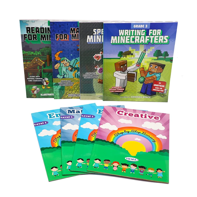 Novel printing paperback book cover lenticular printing high school textbook