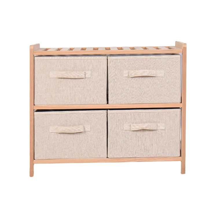 Top Selling Luxury Non-woven Storage Drawers Wooden Cabinet  for Home