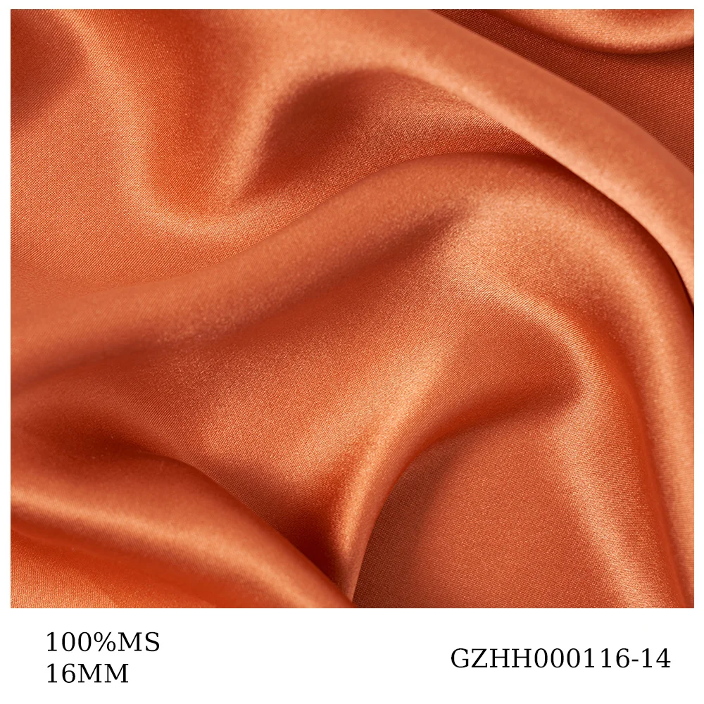 Wholesale 100% Pure Natural Mulberry Silk Satin Fabric 16mm Woven Satin Stretch Feature for Dress