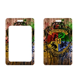 Harry Hogwarts ID Card Protector Customize DIY Logo Sliding Cover Plastic Name Tag Bus Badges Holder Promotional Gift