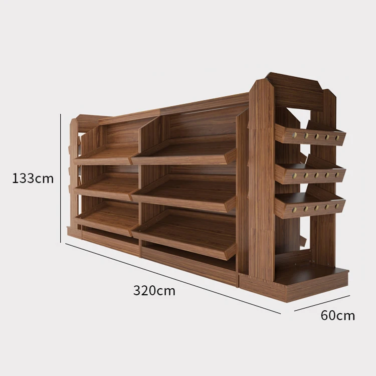 Modern wine store display rack wooden wine display rack