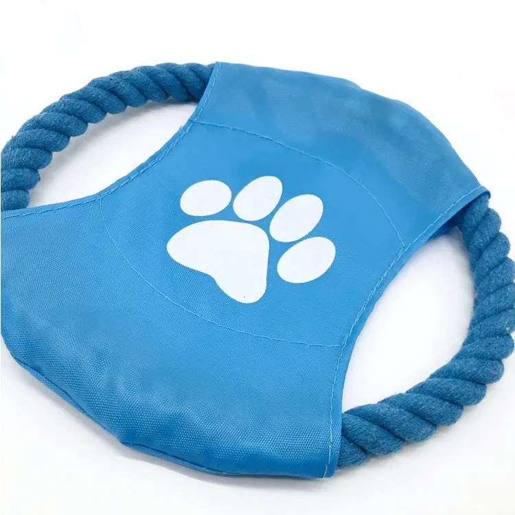 Throw Rope Disc Flyer Toy for Dog Cotton Rope Pet Dog Puppy Training Flying disc