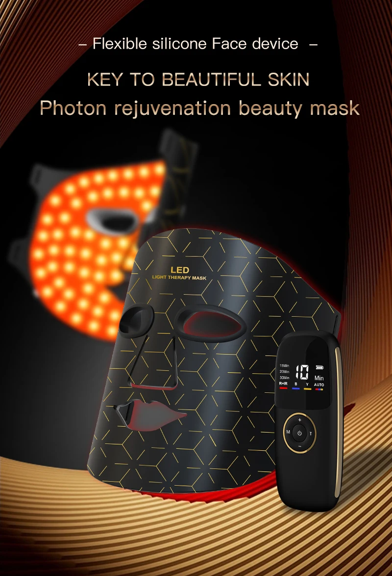 Beauty products high irradiance led face mask led light therapy face mask 7 color led face mask light infrared ray