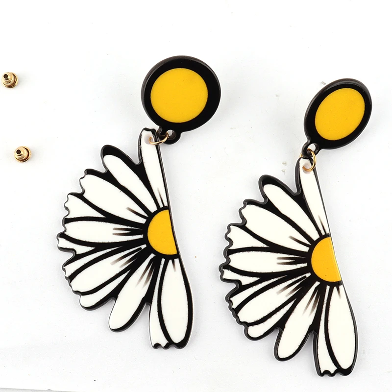 2022 Newest Women Acrylic Sunflower Earrings