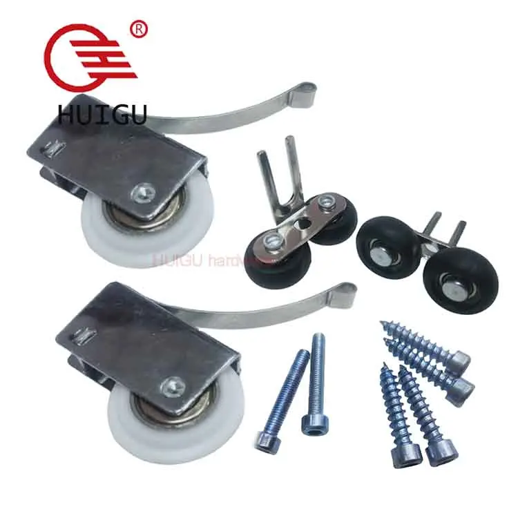 soft closing mechanism Iron material cabinet wooden sliding door roller & heavy duty sliding door roller