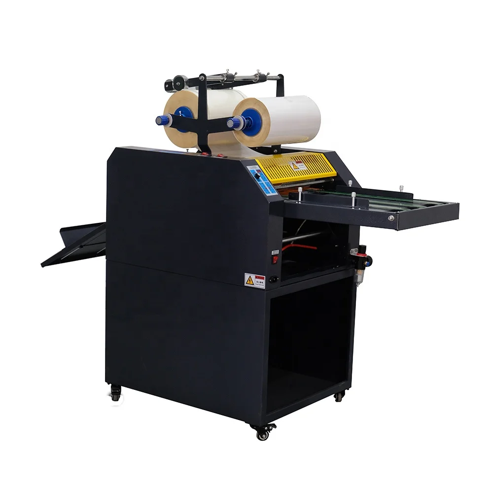 QK-390D Factory wholesale a3 digital oil heating automatic pressure breaking tape take-up table roll laminating machine
