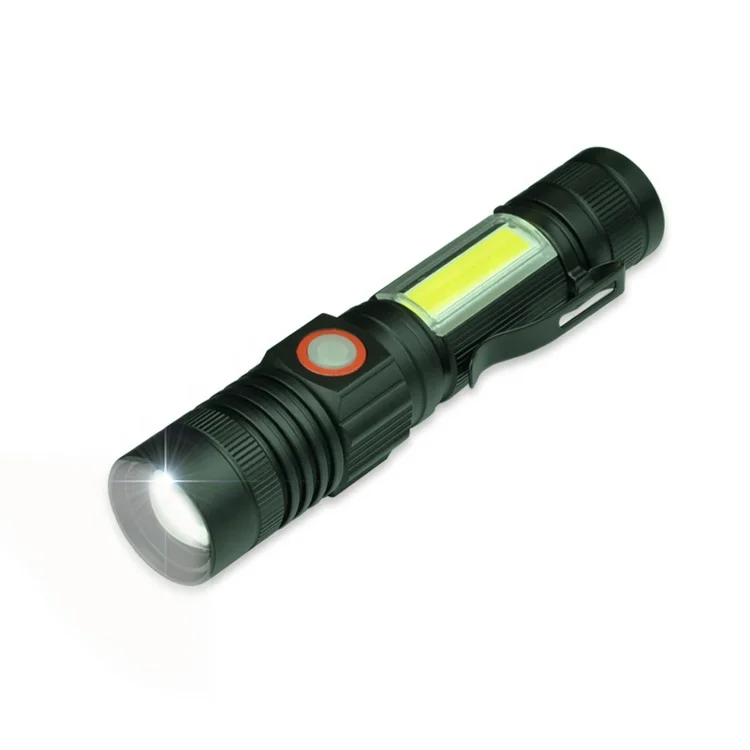 Manufacturer Custom high lumen glare flashlight Portable zoom rechargeable side light long-range T6 Outdoor tail magnet