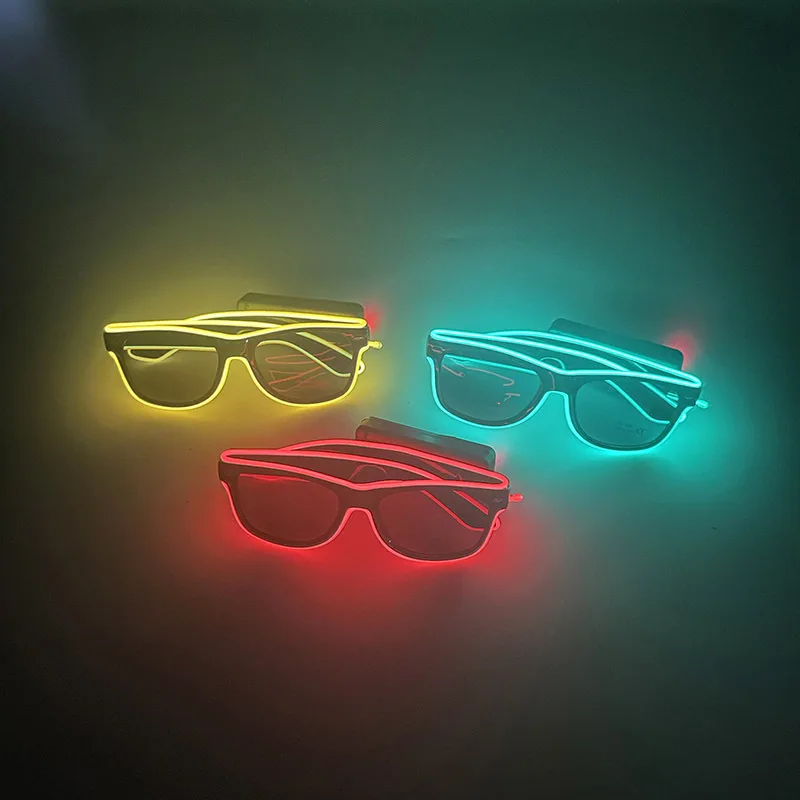 Colorful Wireless Neon Party Glasses Glowing Glasses LED Luminous Neon Christmas Glow Sunglasses Flashing Costumes