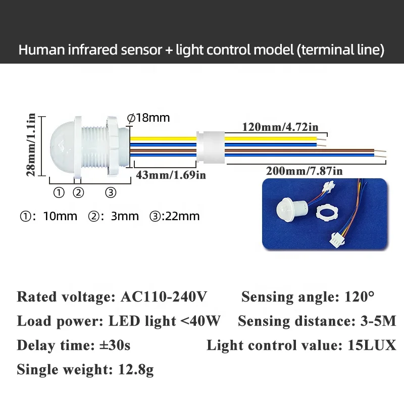 Human Body Sensor Module Infrared Pir Motion Sensor Switch Light Motion Sensor LED