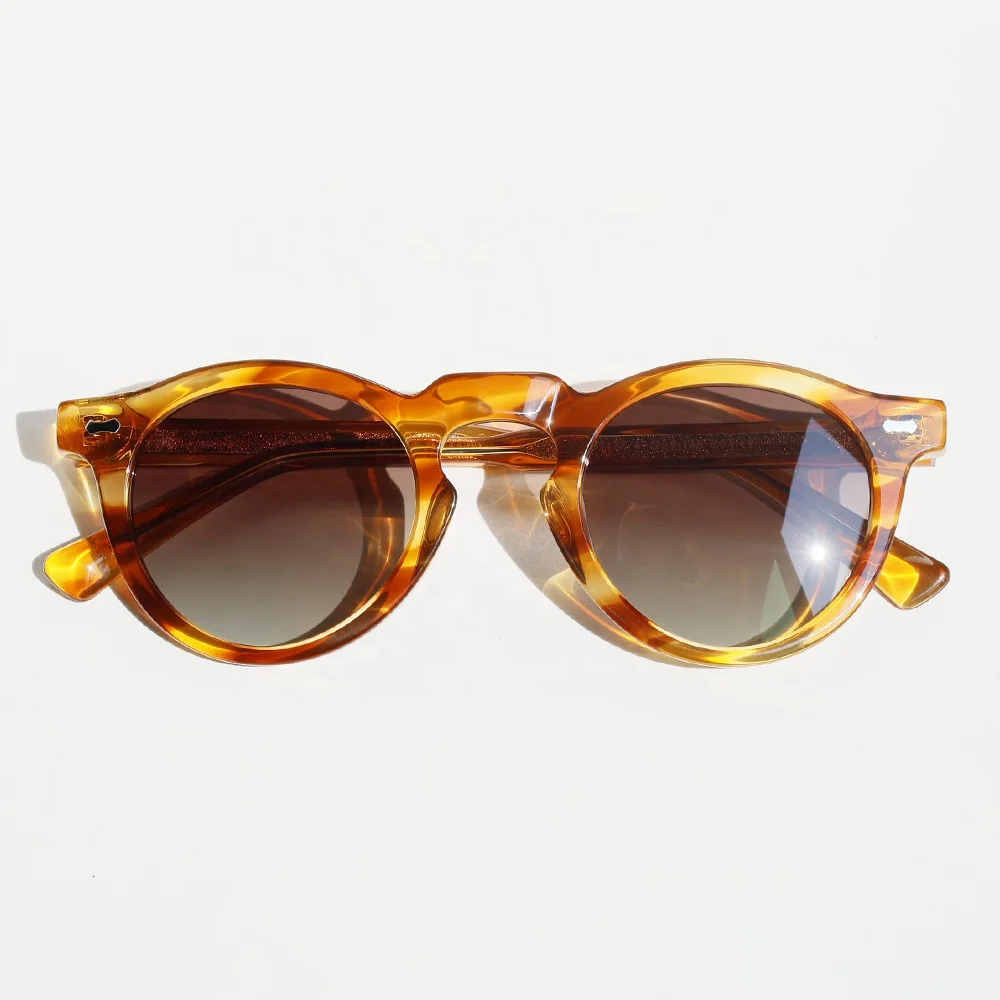 Fashion Luxury Sunglasses 2023  Thickness Retro Acetate Sunglasses Male and Female Unisex Sunglasses