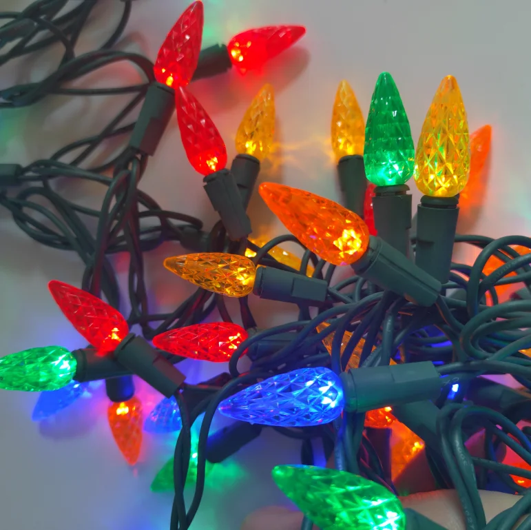 110V colorful Strawberry bulb C6 LED light  decorate string light for all holiday and commercial building