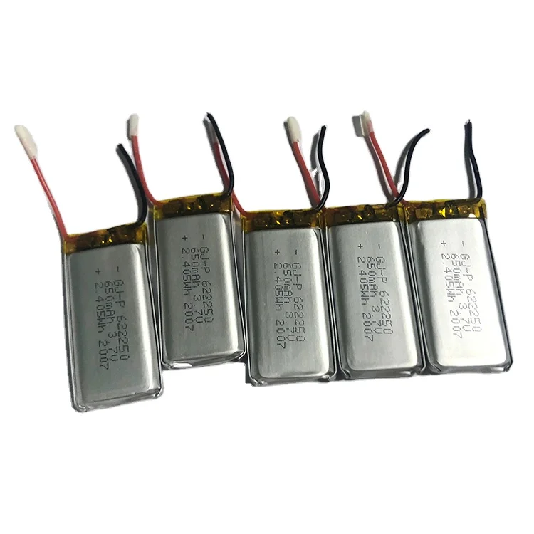 622250-650mah Lithium polymer battery Sound toothbrush massager beauty moisturizing device 3.7V rechargeable lithium battery