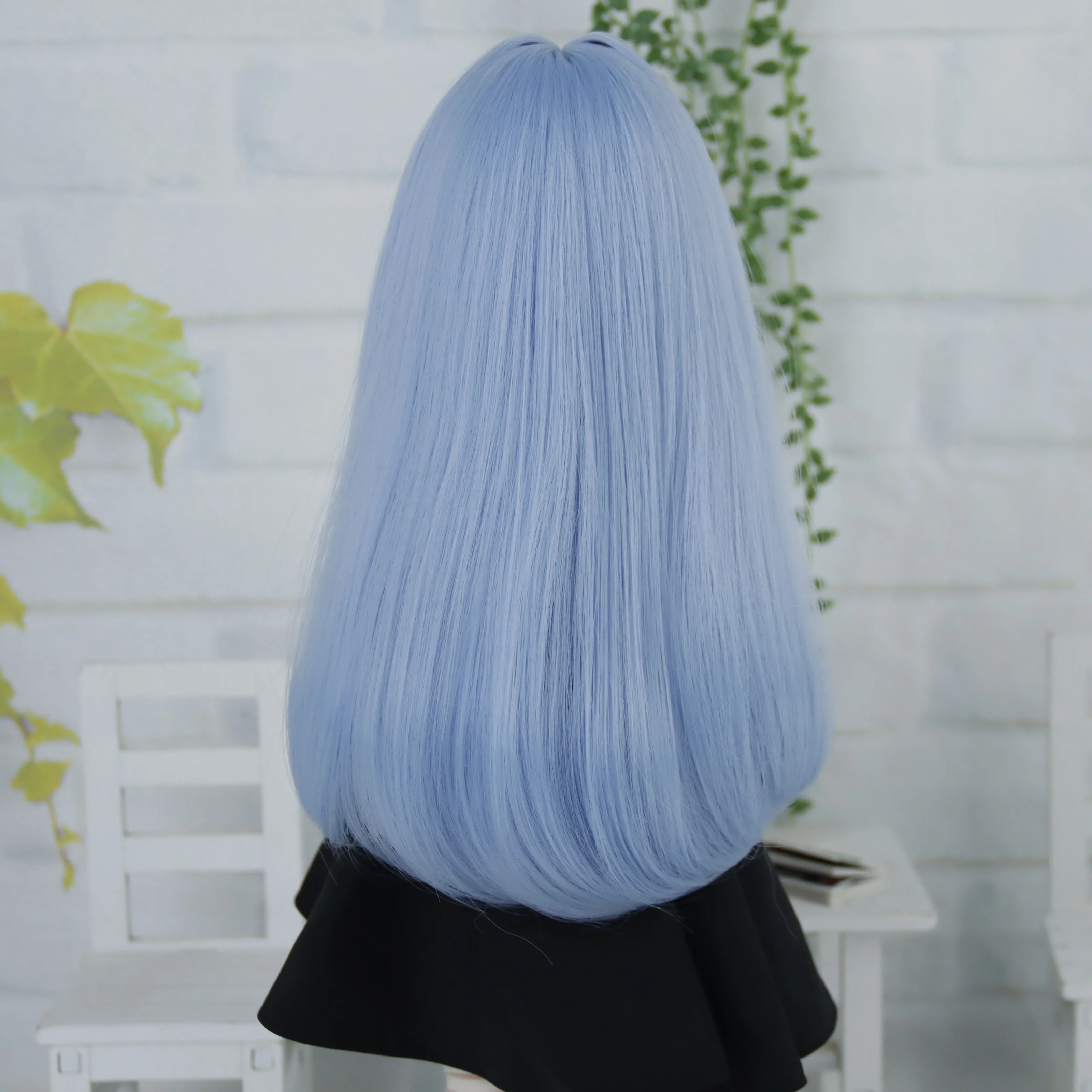 Purple Blue BJD hair synthetic remy wig for 8-9 inch 1/3 SD bjd doll accessories inner buckle 22cm to 24cm head wigs