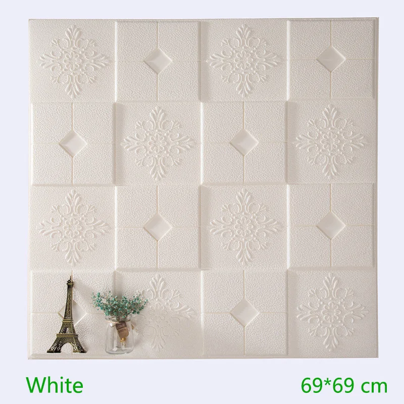 
Pure color easily install self adhesive 3d square design wall panel for interior wall decoration 