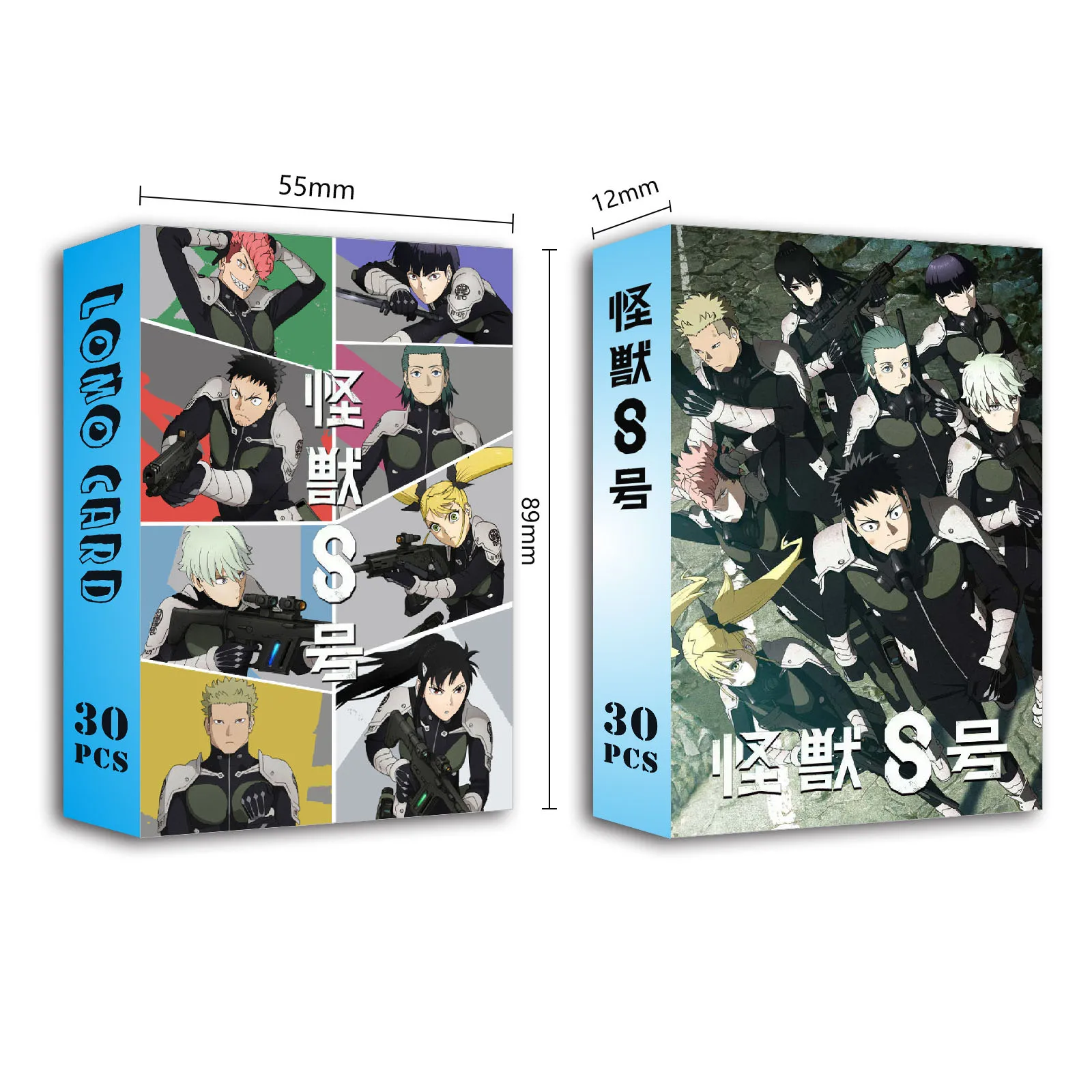 Minrogn Popular 30pcs/box Double Anime Kaiju 8 Lomos Card  High Definition Print Greeting Card Bookmark Postcard