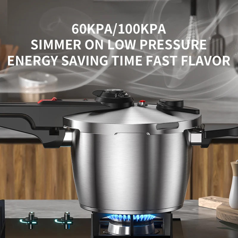 New High Quality Multi-functional Pressure Adjustable Stainless Steel 304 Gas Induction Pressure Cooker