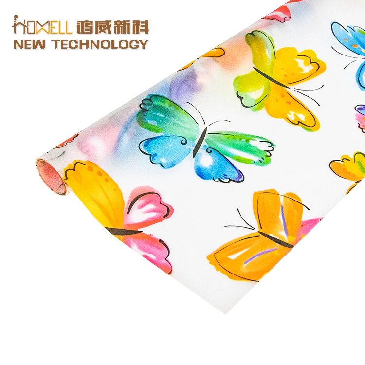 Статическая липкая оконная пленка рулон печатных конструкций ПВХ Декоративная