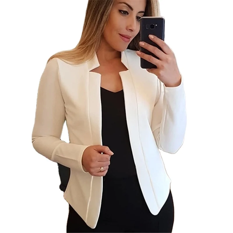 Women Fashionable Long Blazers And Coats Office Casual Elegant Blazer Suits For Ladies 819-0551