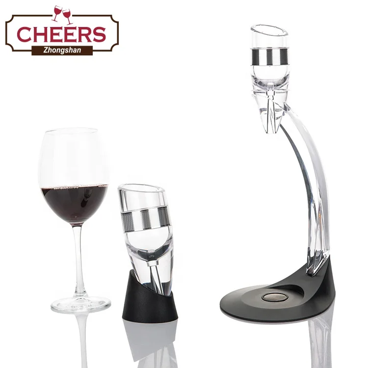 Manufacturer LFGB Certificate Deluxe Magic Wine Aerator Decanter Gift Set Wine Aerator with Tower in Top and Base Paper Box