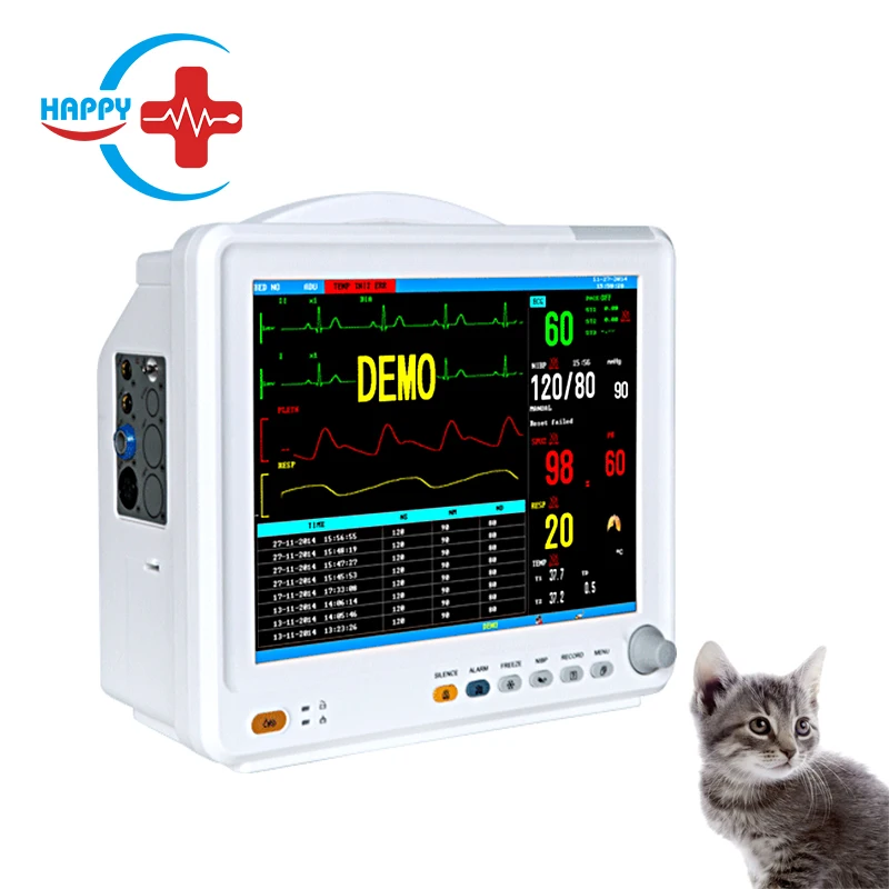 HC-R003 portable Animal touch screen monitor veterinary 12.1 inch monitor with ETCO2 function