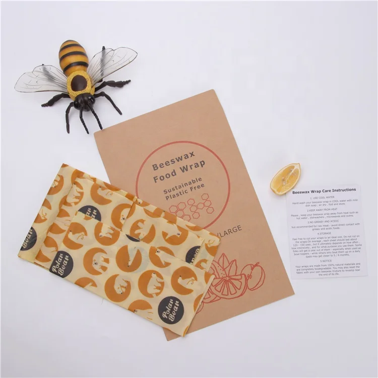 Лидер продаж на Amazon, экологически чистые продукты, сертифицированная LFGB Органическая хлопчатобумажная ткань, обертывание из пчелиного воска