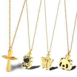 Ice Out Cream Capsule Openable Cremation Urn Ashes Bottle Locket Pendant Necklace For Pet Memorial Urn Jewelry