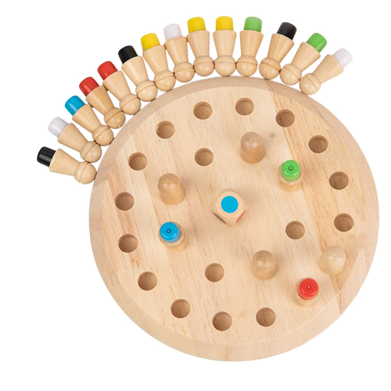 Early Educational Toy Wooden Memory Match Stick Chess Game Memory  Match Sticks Colorful Wooden Memory Chess Games
