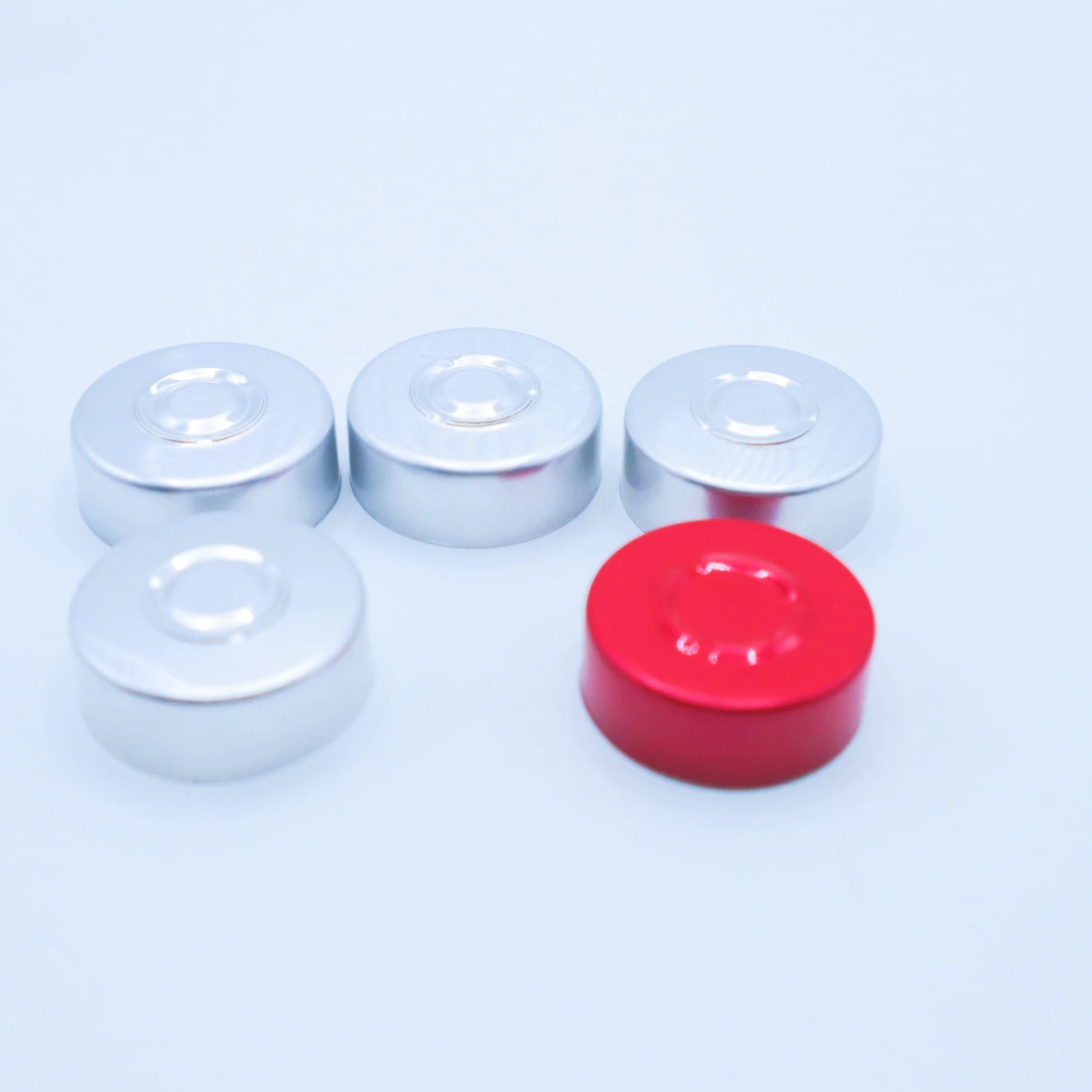 Hot selling in 2024 glass vial open aluminium lid 20mm  aluminium closures