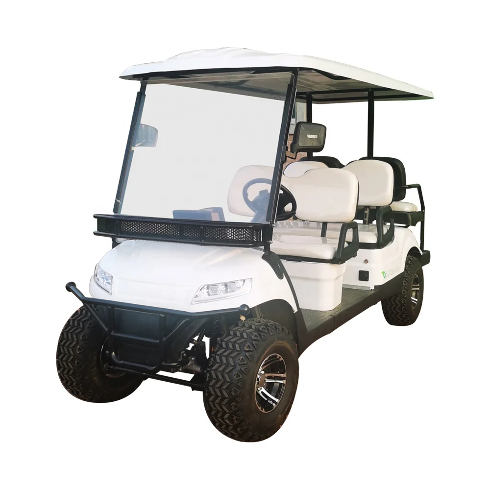 Cheap Luxury 6 Seater Low Speed Vehicle 4 Wheel Drive Push Electric Street Legal Golf Cart For Sale