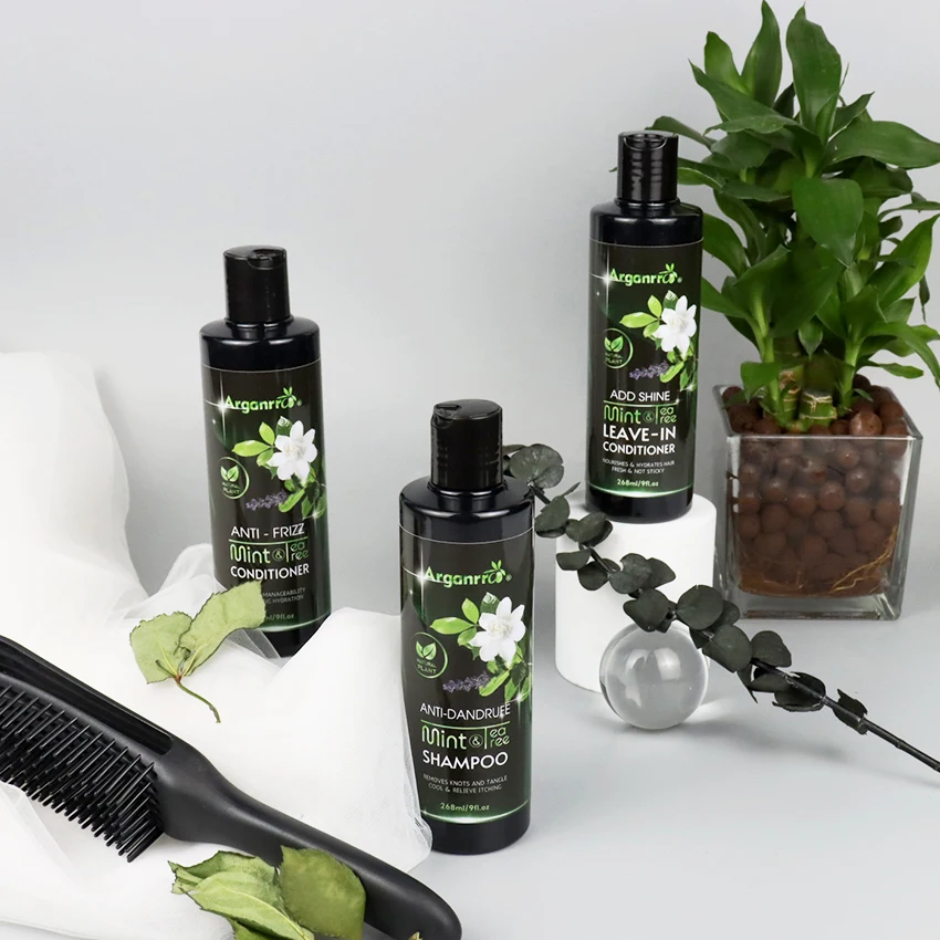 Love Yourself Hair Care Set Relieve Itching Improve Scalp Healthy Mint TeaTree Shampoo And Conditioner