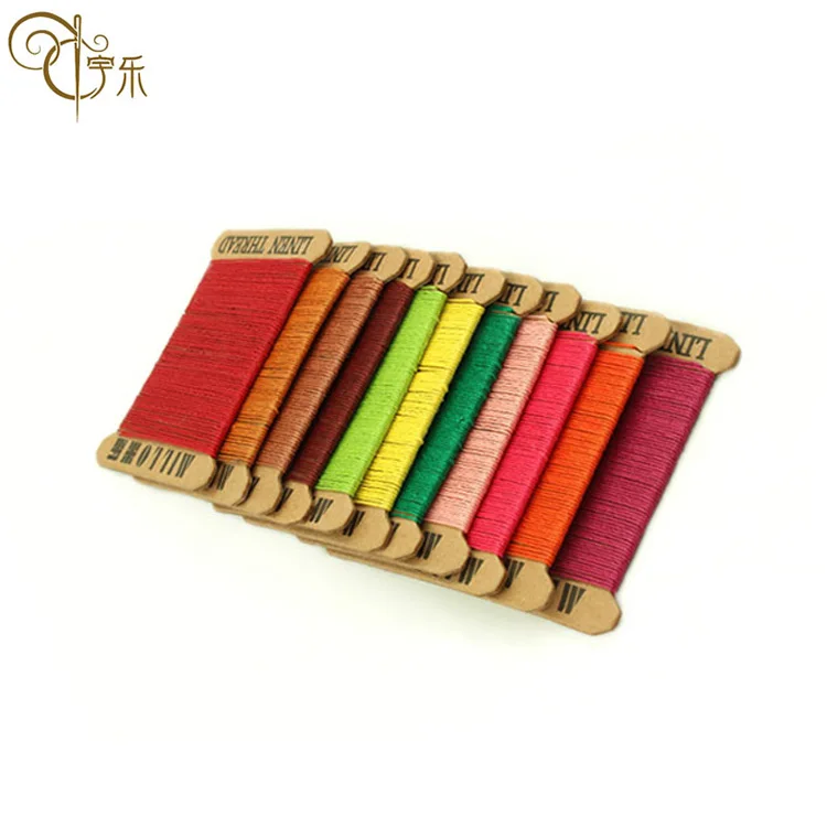 6 Meters Piece Cotton Hand-sewn Woven Round Leather Sewing Polyester Colored Round Wax Thread