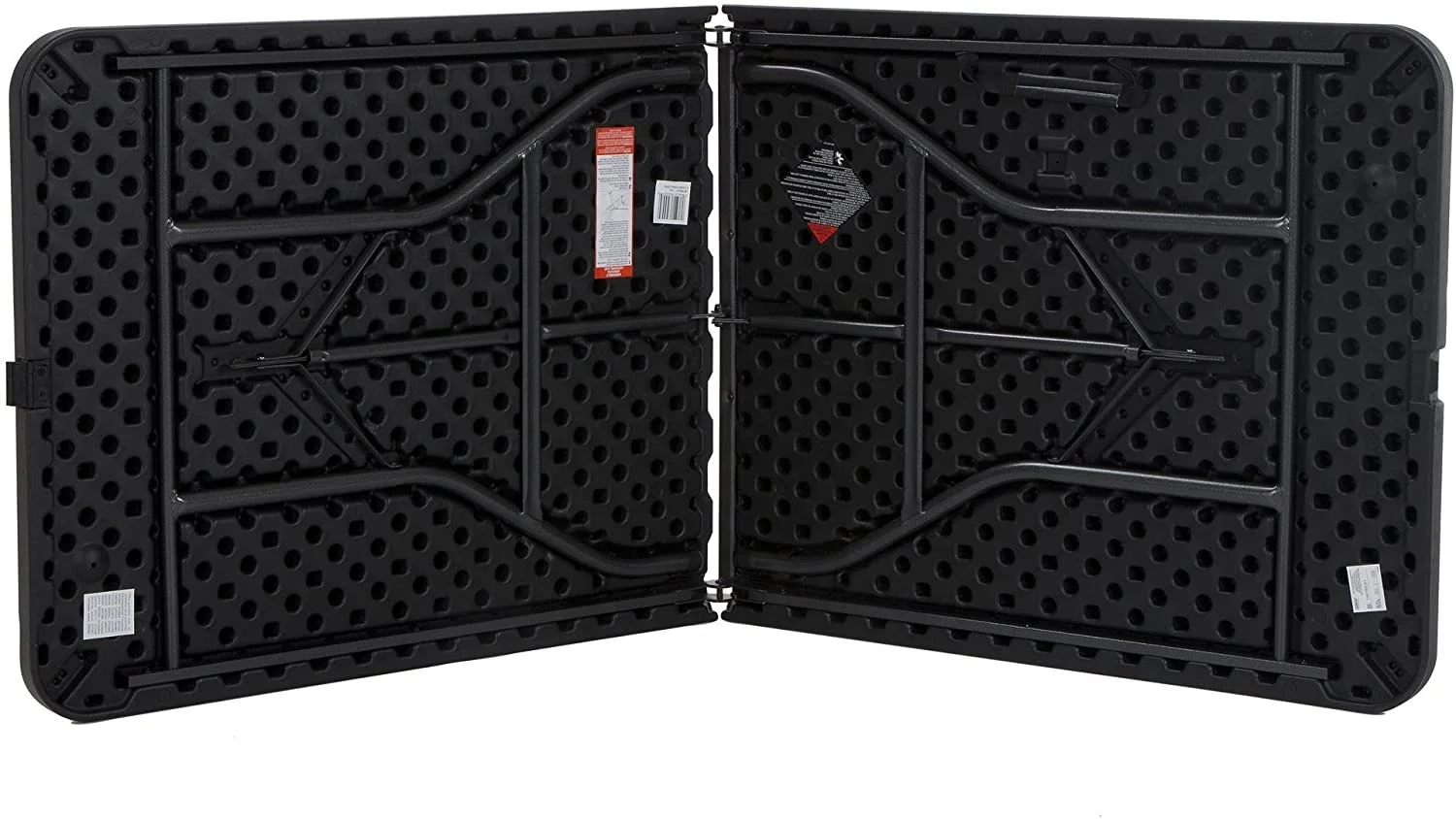6 Foot Black Color Fold-in-Half Blow Molded Folding Table For Outdoor Plastic Folding Table