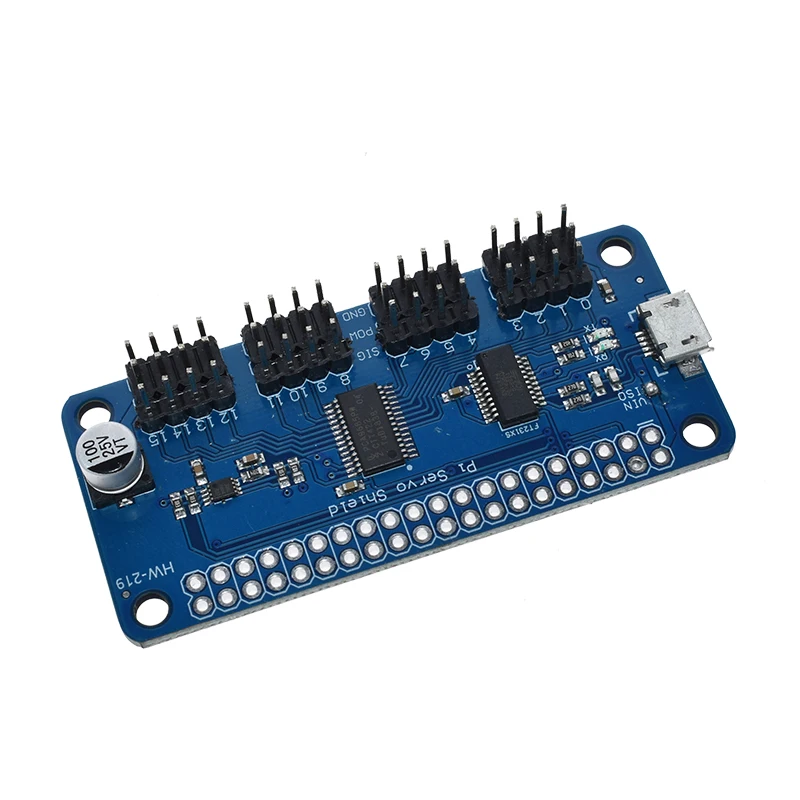 Raspberry Pi Servo Driver HAT providing precise PWM output 16-Channel 12-bit I2C Interface support Raspberry Pi Zero/Zero W/3B+