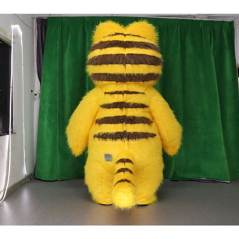 Commercial Performance Suits Inflatable Garfield Mascot Costumes for Adults Party Dresses Plush Animal Walking Clothing