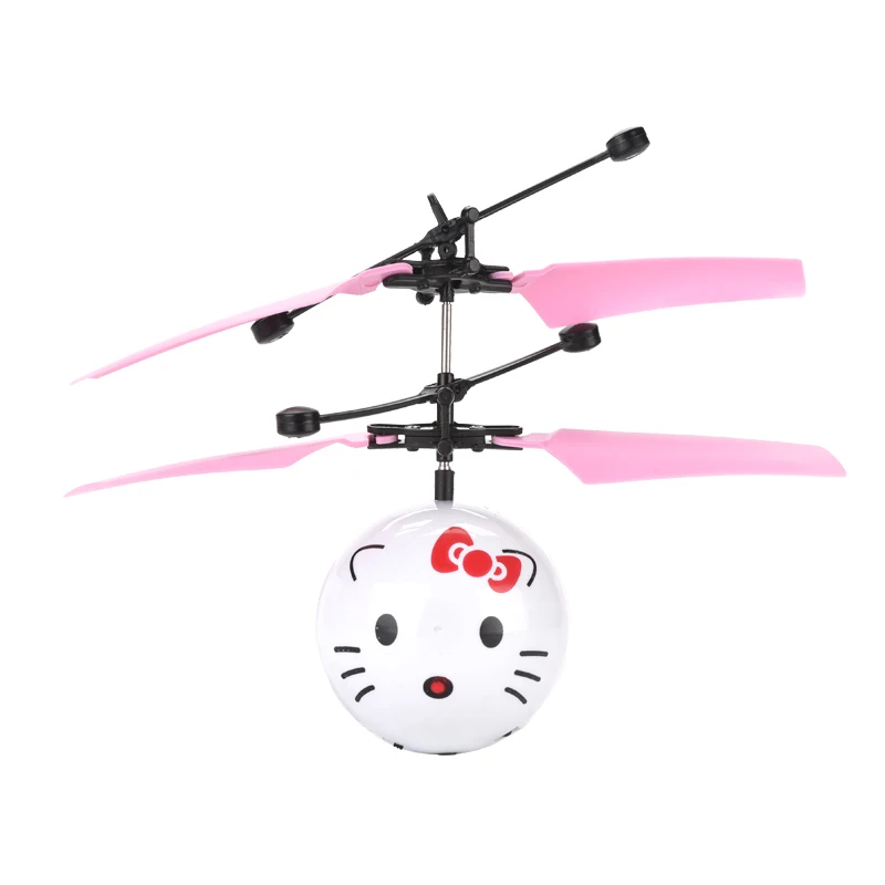 good selling Induction flying ball toys with LED light rotating interactive aircraft ball toy toys