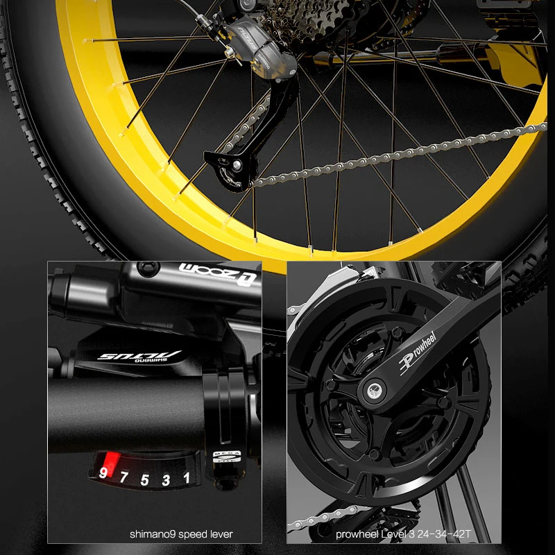 Best sales China manufacturer Fat Tyre Electric Bike electric foldable bike 48V 1000W Lithium Battery electric mountain bicycle