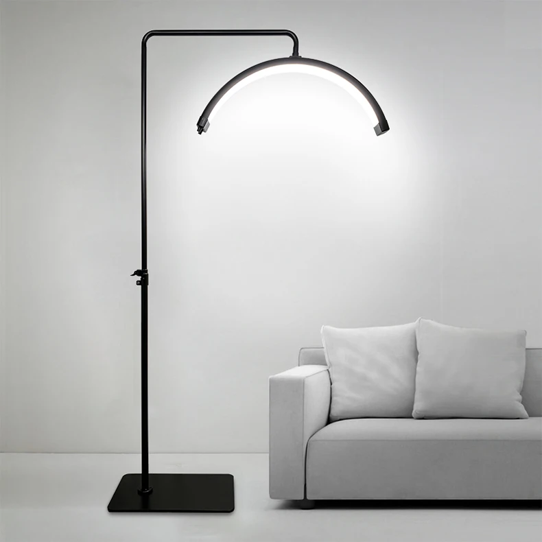 Height Adjustment Led Half Moon Light Led Beauty Lash Lamp for Eyelash Extension Tattoo