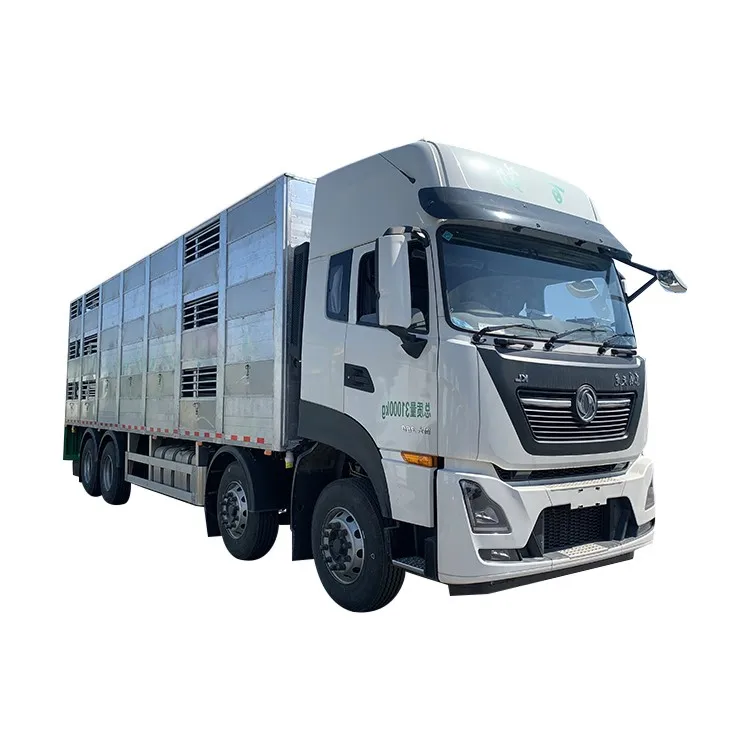 
Economical custom 360 horsepower 3 floors optional 9.6m 8x4 livestock poultry pig animal transport truck with tail board 