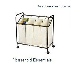 Folding laundry basket with wheels