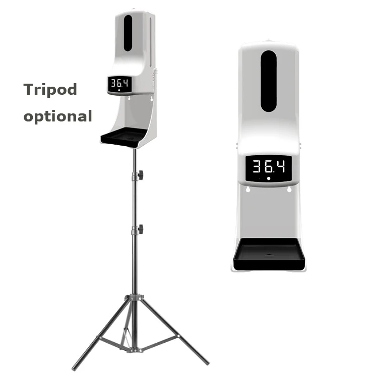 Amazon Hot sale Portable Touchless gel foam alcohol spray   thermometer Dispenser K9 Pro  for disinfection