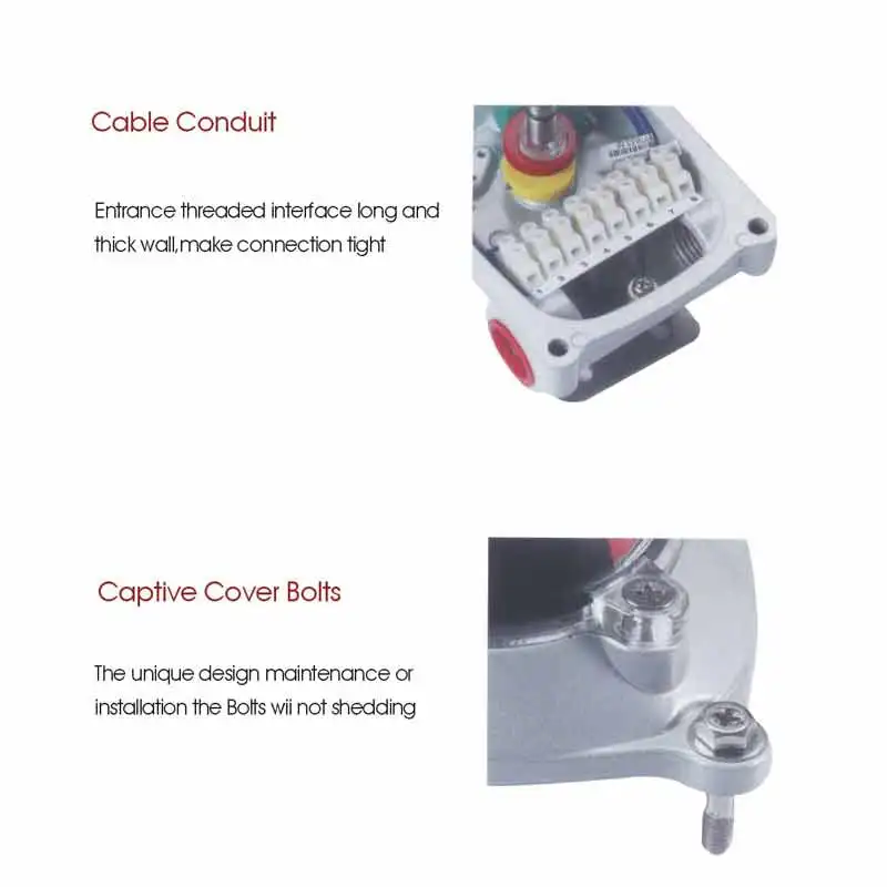 Weatherproof IP67 limit switch valve position monitor