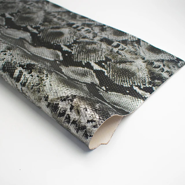 Snakeskin Leather for Bag lower Prices Leather Embossed Shoes Sofa PU