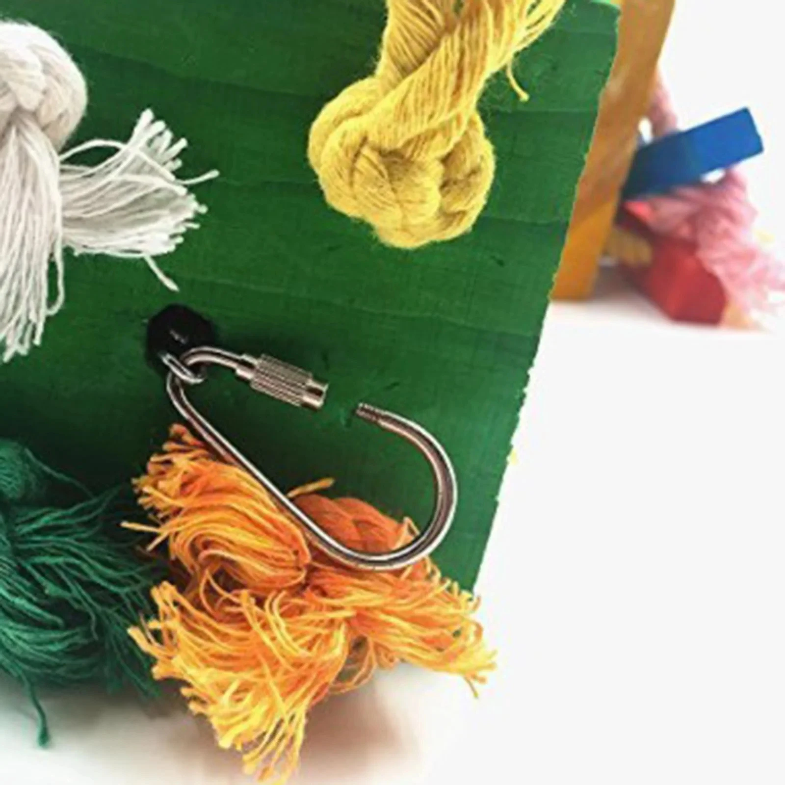 ZMaker New Wooden Cotton Parrots Macaws Bite Bird Parrot toy Wooden Multicolore Bird Parrot Chew Toy