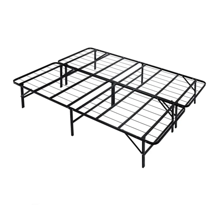 Rollaway Guest House Queen Size Upholstered Metal Foundation Bed Frame