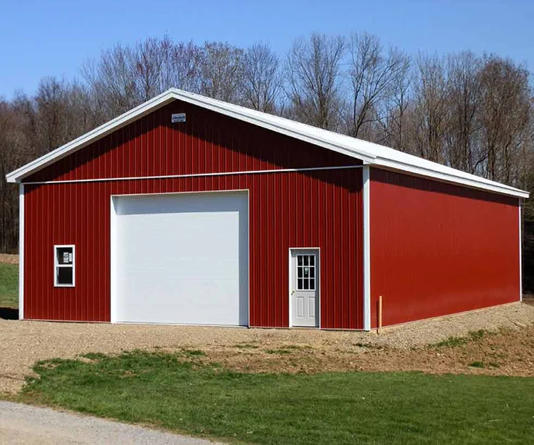 Prefab car garage steel warehouse building 2 car metal frame carport garages