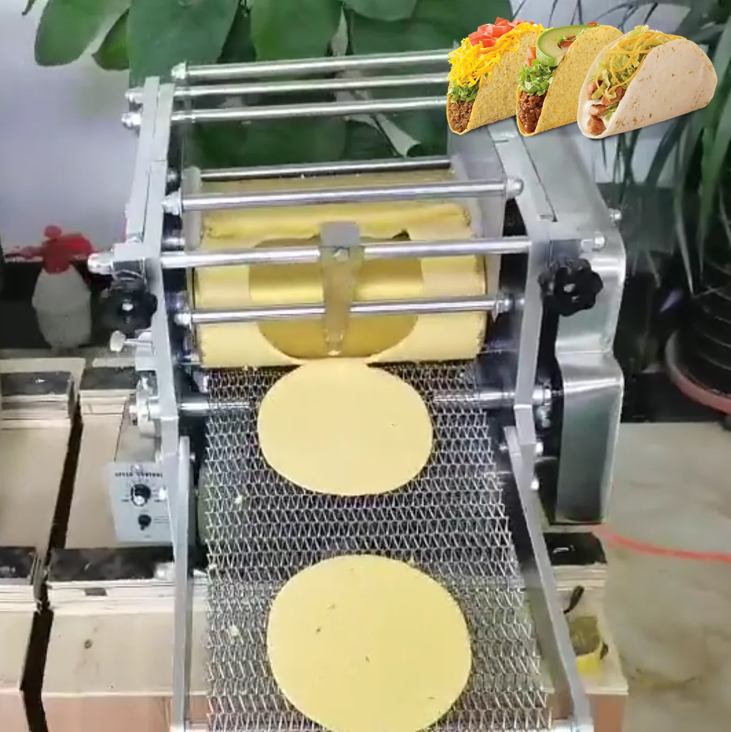 Automatic mini burrito roti taco shell making machine de pain pour four mould embalage a mexican tacos machine maker tortillas