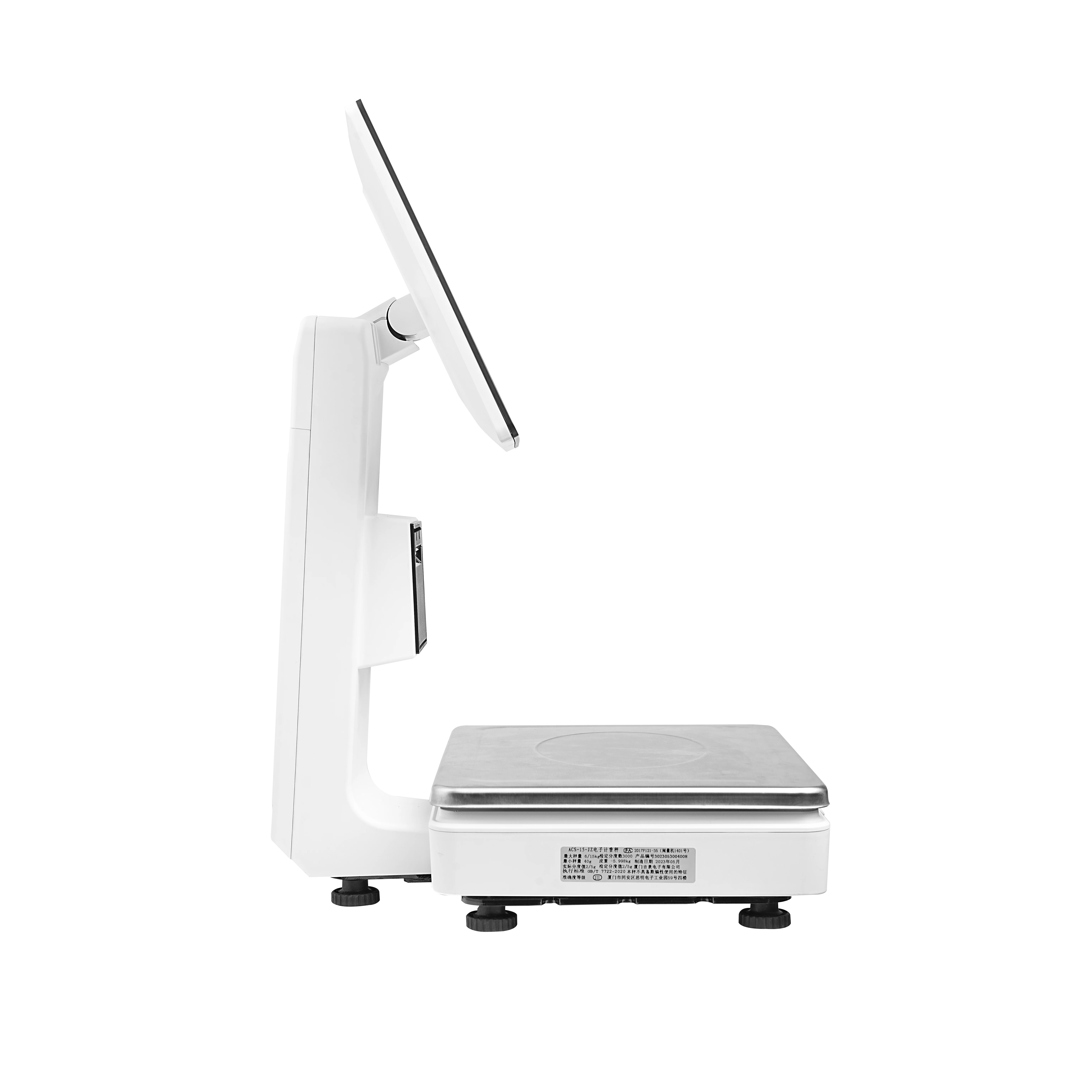 Factory Android Pos Aystem Scale Smart Pos Weighing Scale Fruit Shop Pos Scale for Supermarket