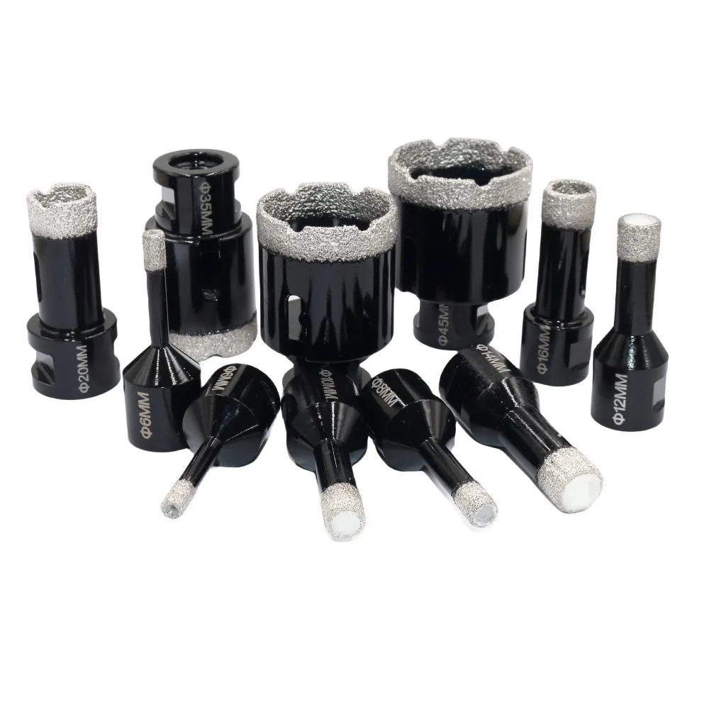 M14 Dia 6-150mm Vacuum Brazed Diamond Crowns Core Drill Bit Hole Saw Diamond Hole Cutter For Marble Stone Porcelain Tile