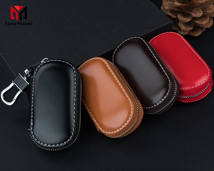 Car Key Bag Protective Multi-function Leather Key Cases Car Key Bag for Faraday Cage Car Accessories