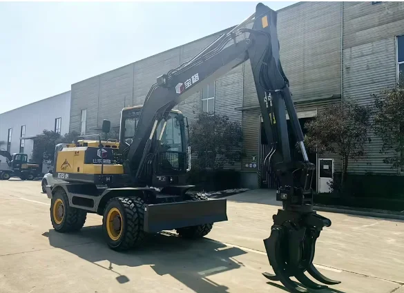 New Large LG110-8 13 Ton Hydraulic Excavator Mining Digger Machine With Rubber Wheel Excavators For Sale